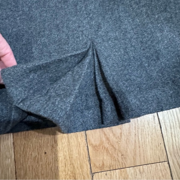 Charcoal Wool Skirt with Side Button Detail - Picture 9 of 14